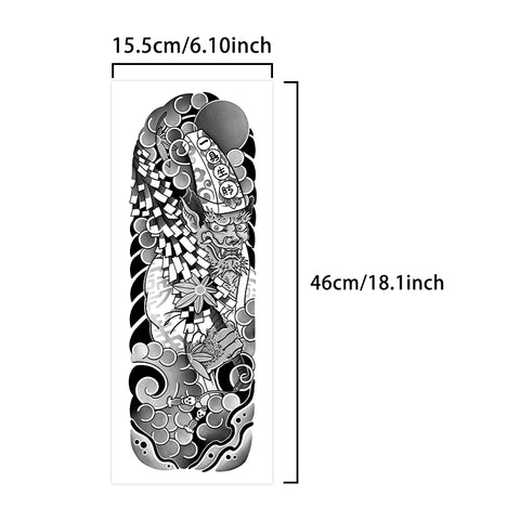 Black and white abstract design with measurements on a white background